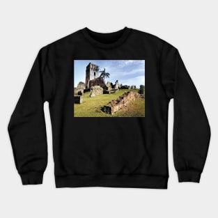 Colorized vintage photo of ruins of old Panama Crewneck Sweatshirt